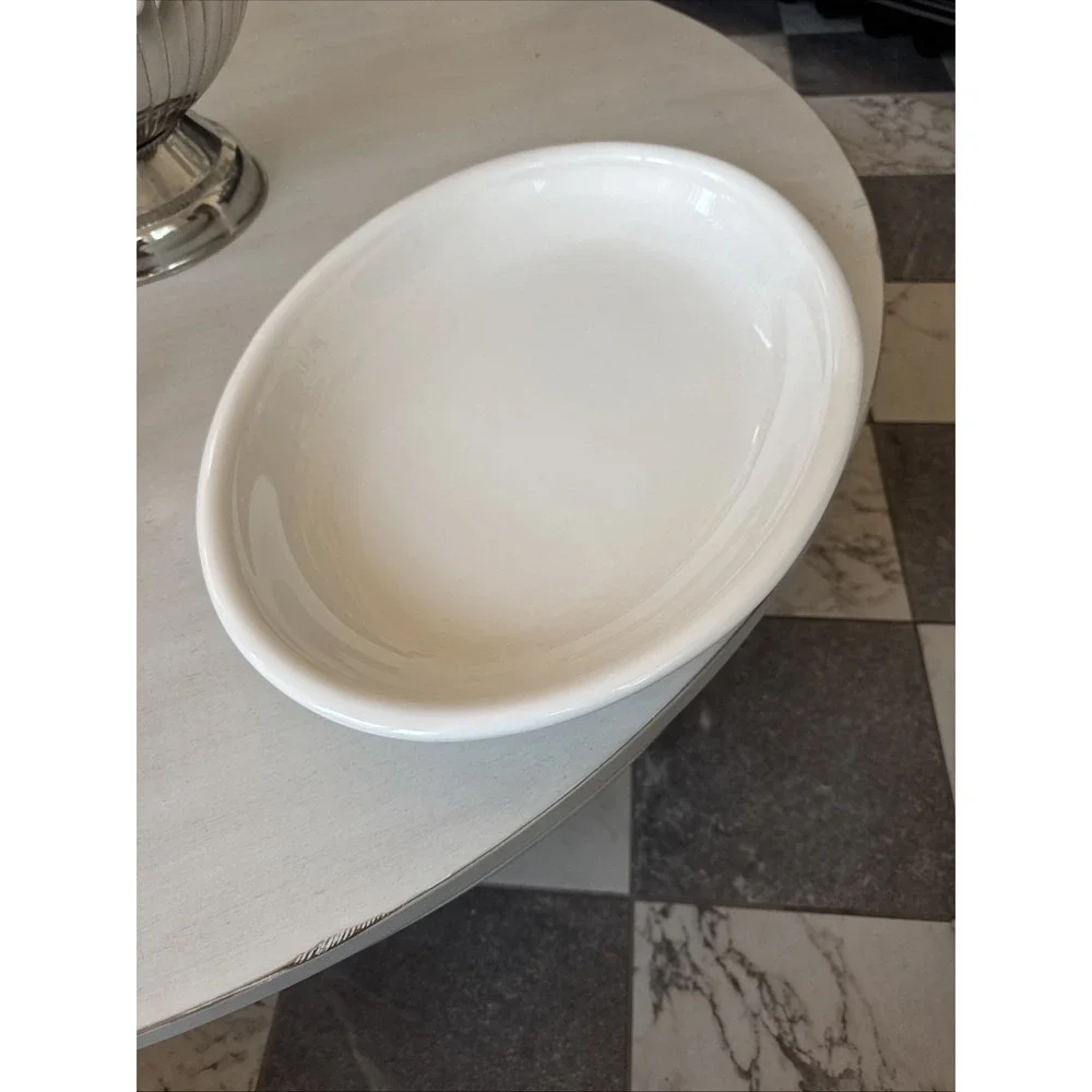 Sur La Table Large Oval Serving Platter White Eartenware 19.25 x 14 Inches